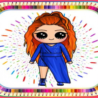 Coloring Book Game To Draw a Cute Creative Dolls